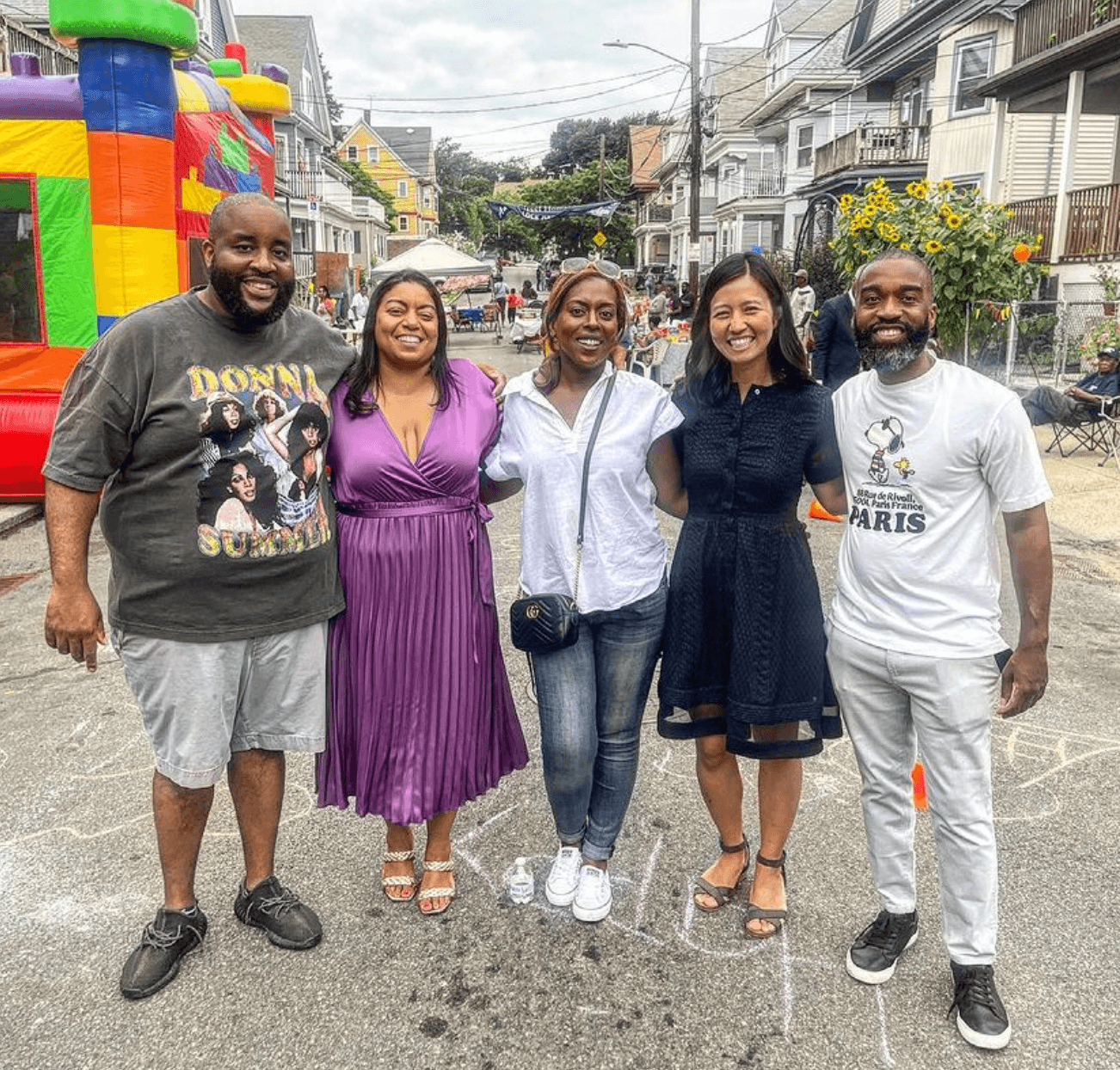 Senator Miranda at a Second Suffolk District block party